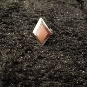 Peruvian Silver and Pink Alabaster Ring